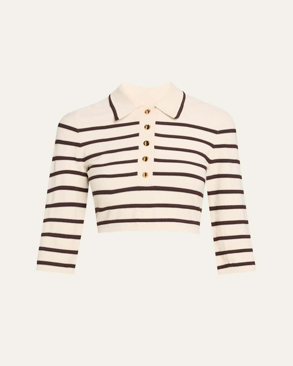Illuminate Stripe Polo Top